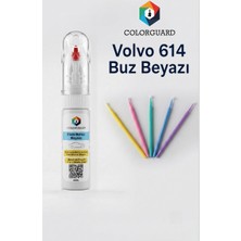COLORGUARD Volvo 614 Buz Beyazı Rötuş Boyası ve 5'li Rötuş Çubuğu Hassas Uygulama Seti