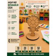 Formiqra Boyanabilir Mdf Çiçek Etkinlik Figürü 10 20 30 50 Adet Anaokulu Kreş Boyama Aktivitesi