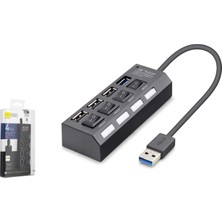 İetop Ietop U3202 USB 3.0 Anahtarlı Hub 4 Port 5 Gbps Siyah