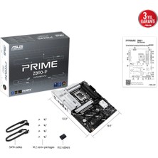 Asus Prıme Z890-P Ddr5 4xm2 Usb3.2 Rgb Lan Atx