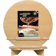 Sepetopia Ahşap Taraklı 55 cm Merdaneli Pratik Sofra Seti