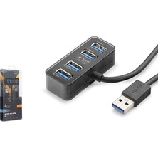 Hadron Ietop HDX7055 USB Type-C 3.1 Gen1 Hub 4 Port 5 Gbps Siyah
