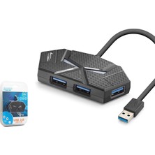 Hadron HDX7050 USB 3.0 Gaming Rgb Hub 4 Port 5 Gbps 1.2 M Siyah