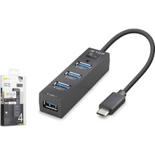 İetop Ietop TU329 Type-C 3.1 Gen1 Anahtarlı Hub 4 Port 5 Gbps Siyah