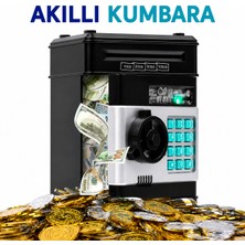 BRAVİON Akıllı Şifreli Elektronik Atm Kumbara – Otomatik Kağıt Para Alan Çocuk Para Kasası