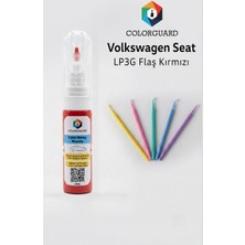 COLORGUARD Volkswagen Seat LP3G Flaş Kırmızı Rötuş Boyası ve 5'li Rötuş Çubuğu Hassas Uygulama Seti