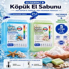Wbrex Bahar Ferahlığı & Okyanus Köpük Sabun 5 Lt X2 – Karışık Ikili Ekonomik Paket 10 Lt, Ferah ve Cilt Dostu Temizlik