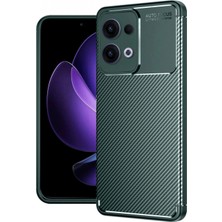 Marsilyan™- Oppo Reno 13 Pro Kılıf Auto Focus Karbon Kapak - Koyu Yeşil