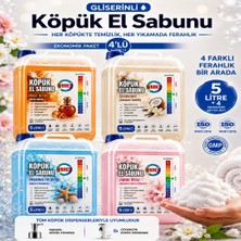 Wbrex Gliserinli Köpük Sabun 5 lt x 4 Adet Misk – Cocovanil – Okyanus – Japon Kiraz