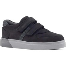 Ortopedikal Rakerplus 3751-SNGGR Siyahnubuk-Gri Gri Tbn % 100 Hakiki Deri Cırtlı Erkek Çocuk Sneaker