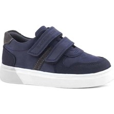Ortopedikal Rakerplus 3751-LLS Lacivert Siyah % 100 Hakiki Deri Cırtlı Erkek Çocuk Sneaker Günlük