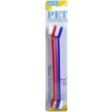 Ayrex Pet Kedi Köpek Diş Fırçası 2'li Set Uzun
