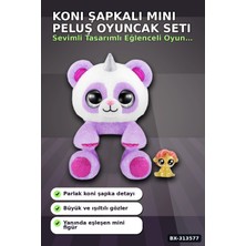 Techora Sale Koni Şapkalı 10 cm Sevimli Mini Peluş Oyuncak ve Figür Seti - 1 Adet, 3+ Yaş BX-313577