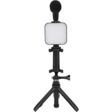 Timion Mey Ithalat® Telefon Tutucu Mini Mikrofonlu Tripod Vlog Çekim Video