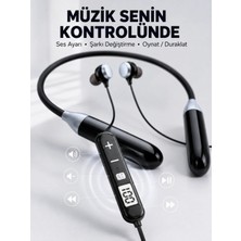 Timion Mey Ithalat® Kablosuz Bluetooth Boyun Kulaklığı Mikrofonlu Müzik Dinleme Çağrı Cevap