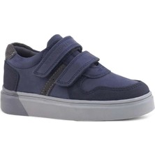 Ortopedikal Rakerplus 3751-KMAS Kahve Koyu Mavi % 100 Hakiki Deri Cırtlı Erkek Çocuk Sneaker