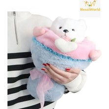 Timion Mey Ithalat® Sevgi Buketi Peluş Ayıcıklı Peluş Çiçek Buketi 40 cm