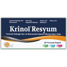 Krinol Resyum Yumurta Kabuğu Zarı ve Resveratrol 30 Kapsül - 1 Kutu