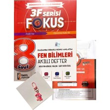 İSEM Yayıncılık 8.sınıf 3f Serisi Focus Fen Bilimleri Akıllı Defter+Günay Yayınları Deneme+Çanta Süsü
