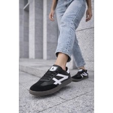 İnan Ayakkabı Siyah Beyaz Kadın Sneaker N-3273