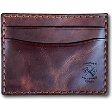 Balthazar Workshop Hakiki Deri El Yapımı Tek Taraflı Erkek Kadın Kartlık Cüzdan