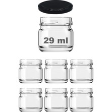 Happy Trend Afracam 29 ml Konserve Küçük Numune Kavanoz Siyah Metal Kapaklı Şeffaf Cam 29 cc Paşabahçe (6)