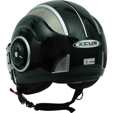 Happy Trend Zeus ZS-218A Motosiklet Kaskı Açık Kask Black Xs