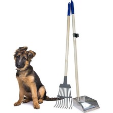 Happy Trend Spotty Ahşap Saplı, Uzun Ömürlü, Sağlam Metal, Tırmıklı, 93,3 cm Uzunluğunda Kürek, Büyük Veya Küçük Köpekler Için Ideal, Montaj Gerekmez, Çevre Için Plastikten Daha Iyi
