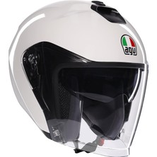 Happy Trend Agv Irides Motosiklet Kaskı Açık Kask Mono Materia White Xs