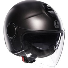Happy Trend Motosiklet Kaskı Açık Kask Mono Matt Asfalto Grey Xs