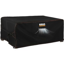 Ayrex Bahçe Mobilyası Örtüsü, 230-150-90CM, Ağır Hizmet Oxford Kumaş, Su Geçirmez, Dış Mekan Veranda Masa Örtüsü, Havalandırmalı Masa ve Sandalye Koruma Kılıfı Siyah