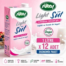 Sütaş Liğht Süt 1lt x 12 Adet