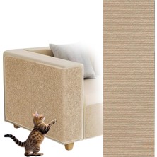 Happy Trend Kedi Tırmalama Direği Matı, Kendinden Yapışkanlı Dellyy Kedi Çizik Mat, Tırmanma Kedi Kazıyıcı, Kendin Yap Kırpılabilir Kedi Kazıyıcı, Halıları ve Kanepeleri Koruyun (Kaki, 40 x 200 Cm)