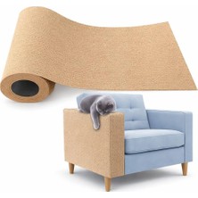 Happy Trend Kedi Tırmalama Matı Yapışkanlı - Keçe Tırmalama Pedi 100X30 cm - Duvar Koltuk Zemin Koruyucu - Tırnak Bakım Ürünü - Kaymaz Dayanıklı Uzun Ömürlü Evcil Hayvan Aksesuarı (Bej)