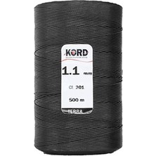 Ayrex Kord 201 Siyah Rengi 1.1 mm 500 M Mumlu El Saracı ve Dikiş Ipi