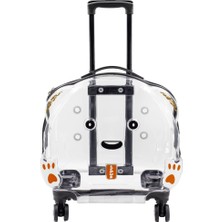 Happy Trend Lepus Wheel Bag, Şeffaf Kedi ve Köpek Taşıma Çantası