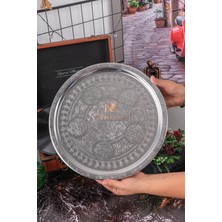 DC Dmt Copper GAZİANTEP 34CM KROM NİKEL KAPLAMA 34CMSunum Servis Tepsisi OTANTİK Görünümlü