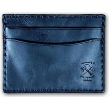 Balthazar Workshop Hakiki Deri El Yapımı Tek Taraflı Erkek Kadın Kartlık Cüzdan