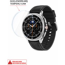 Auraks Samsung Galaxy Watch 8 Classic 46MM Uyumlu Kolay Uygulama Aparatlı Temperli Cam Ekran Koruyucu