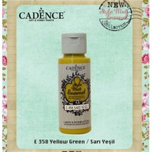 Depposite Style Matt Enamel Cam & Porselen Boyası 59 Ml. E-358 Sarı Yeşil