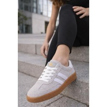 İnan Ayakkabı Gri Taş Beyaz Kadın Sneaker N-3269