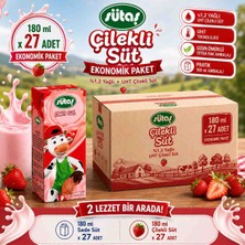 Sütaş Çilekli Süt 180 ml x 27 Adet