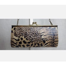 Leopar Desenli Kadın El ve Omuz Çantası