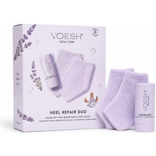 Voesh New York Topuk Onarıcı İkili Set (Nemlendirici Çorap + Topuk Onarıcı Balm) Lavanta