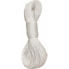 Ayrex 20 Metre Beyaz Naylon Ip 3 Mm, Çok Amaçlı Dayanıklı Çamaşır Ipi, Kamp Bahçe Balkon Hamak ve Taşıma Sabitleme Ipi, Dayanıklı Çamaşır Ipi Kalın, Asma Ipi Güçlü Halat Ip, Sağlam Ip, Kaliteli