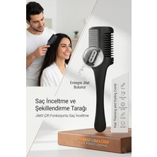Ayrex Transformacion Saç Inceltme ve Şekillendirme Tarağı Çift Fonksiyonlu Kırık Için Saç Incelten Tarak 714815