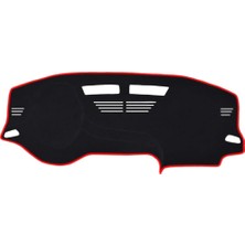 Ayrex Guerrıno Torpido Koruma Halısı Siyah Kenar Renk Kırmızı Renault Megane 4 ile Uyumlu