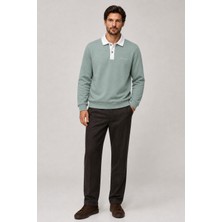 Redline Snap Erkek Regular Fit Düğmeli Kışlık Sweatshirt Mint