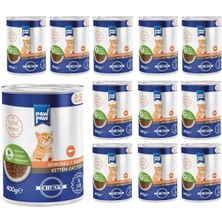 Ayrex Pawpaw Yavru Kedi Somonlu ve Jöleli Konserve Mama 400 gr x 12 Adet