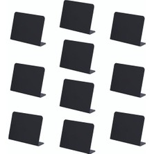 Ayrex Damgamarket (8) -Pvc Küçük L Kara Tahta Stand 7X10 Cm, Pastane,fırın,büfe,parti Masa Stand, Yazması Kolay